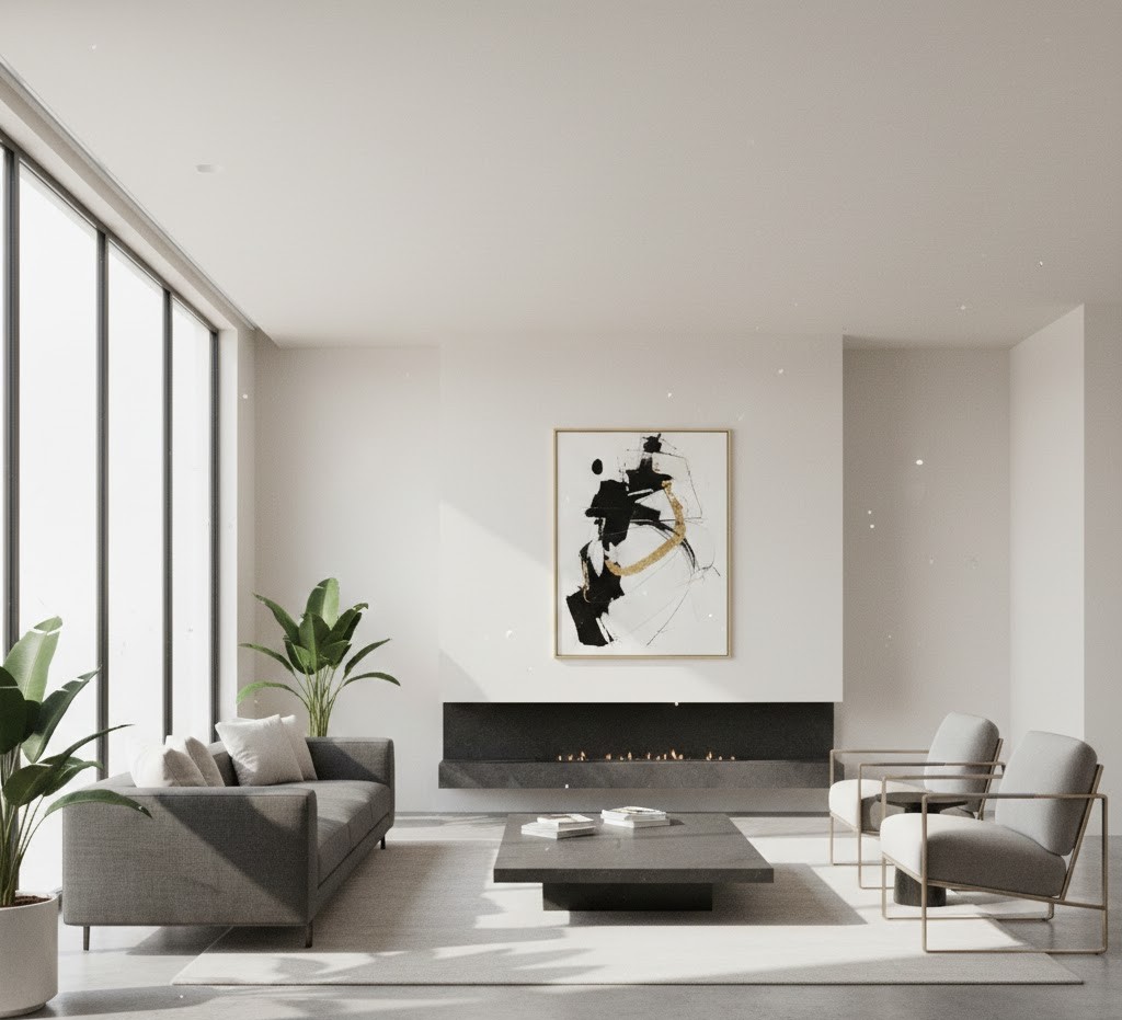 Modern minimalist living room