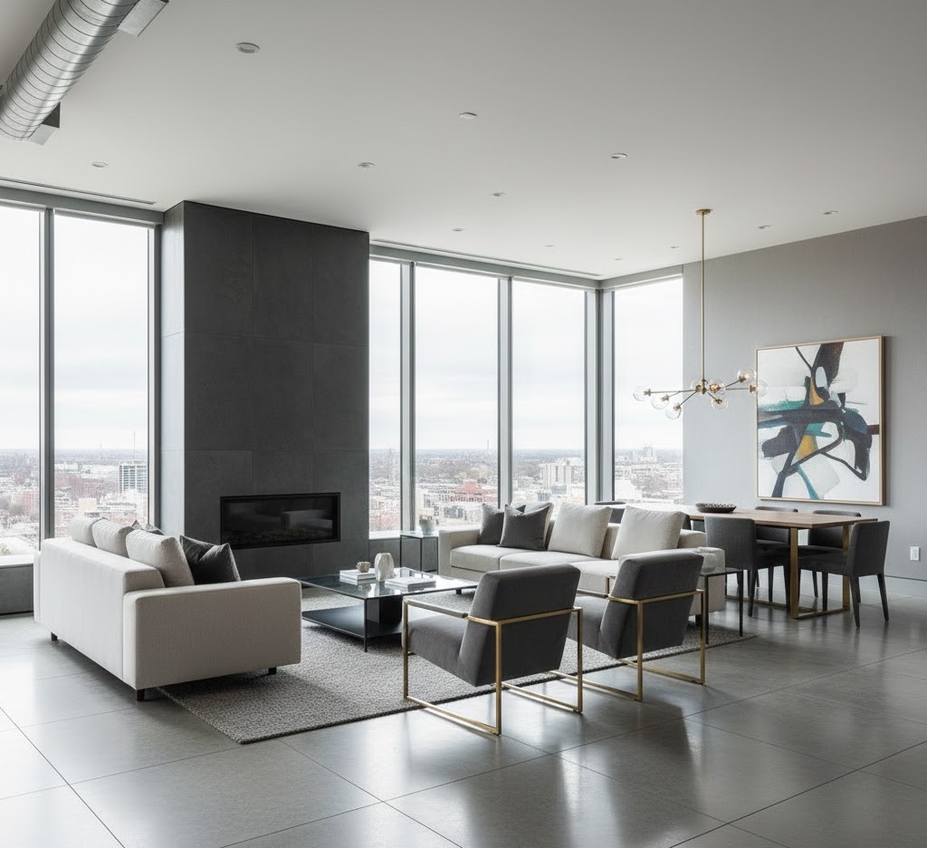 Luxury penthouse design